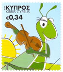 Cyprus stamps The Cricket (self-adhesive) October 2012 issue