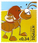 Cyprus stamps The Ant Saves Food for Winter (self-adhesive) October 2012 i